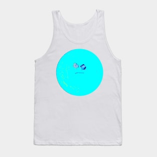 Blue Parsley Moon Face Tank Top